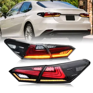 Factory Price LED Smoked Dynamic Turn Signal Reverse DRL Lights Tail Lights for Toyota Camry UP
