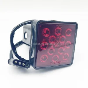 Factory Price Trailer Hitch Lights LED Brake Stop Light 12 LEDs Red Lens Cover Light Fit 2″ Receiver Truck SUV