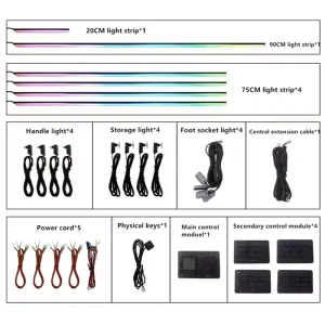 Factory Price Universal Atmosphere 256 Color LED Ambient Light Car Interior Decoration Lighting for Cars