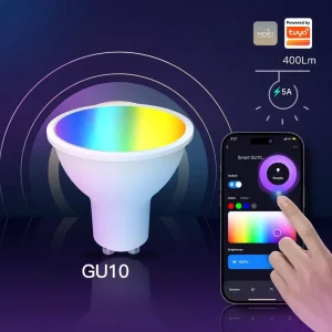 Factory Sales Smart RGBW LED Bulb E14 AC 5W Tuya APP Controller Dimmable 6000K Daylight