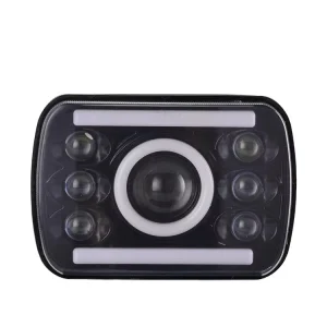 Factory Square Bi LED Projector for Headlight Truck Boat Tractor High and Low Beam Projector Lens Square Projector LED Headlight