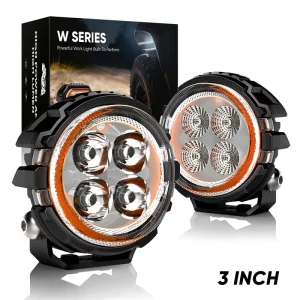 Factory Supply 20W Car Bumper Light with Amber Backlit 3″ LED Spot Light for SUVs Cars Trucks
