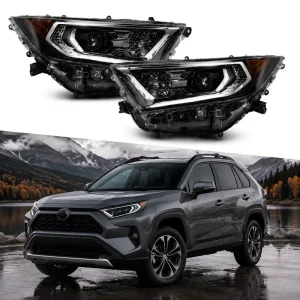 Factory Supply 6000K LED Headlights 12V ABS Housing Quick Plug Auto Front Lamps for Toyota RAV4