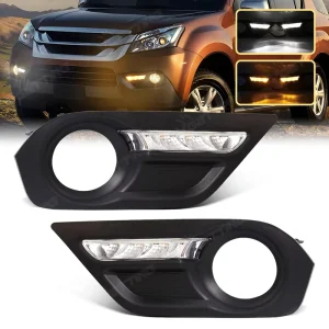 Factory Supply Auto Parts Car LED DRL Daytime Running Light for Isuzu MU-X MUX Fog Lamp With Turn Signal Light