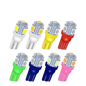 Factory Supply High Performance 12V T10 5050 5SMD LED Car Parking Light Bulbs Interior Dome Lamp