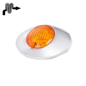 Factory Supply M3 Series 3pcs Oval UFO Shape LEDs Side Marker Clearance Light for Trucks Trailers Lorries Buses