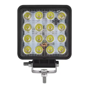 Factory Supply Super Bright 48W 12V 4 Inch White Car LED Work Light Mini Plastic Square Exterior Auto Lighting