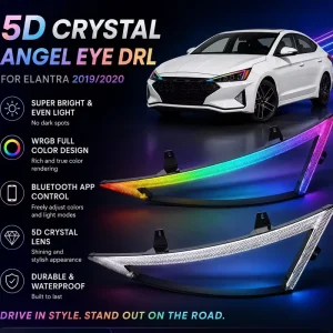 Factory Unique Design Headlights Front Lamps LED Daytime Running Lights DRL WRGB for Hyundai Elantra