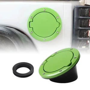 Factory for Jeep Wrangler JK Models Fuel Filler Cover Gas Cap Aluminum Alloy Gas Tank Door Customizable Colors