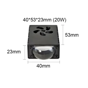 Fan powered Motorcycle Spotlight 20W Off Road Super Bright Spot Flood Combo LED Ditch Bumper Fog Light for Truck ATV UTV SUV