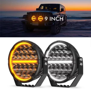 Faros 4×4 9 Pulgadas Led Spot Light 4WD 4×4 Automotive Off Road Driving Light Round 9 Inch Extraljus Led Work Light for Trucks