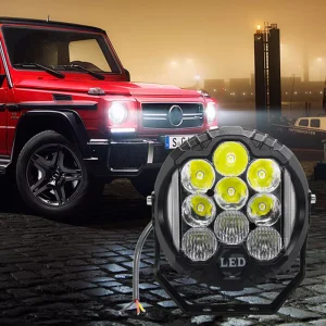Faros LED 7inch LED Work Light for Car Dual Color IP67 Waterproof Driving Light Luces Para Camiones