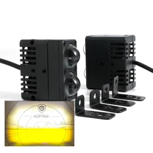 Faros Led Para Autos 12v Dual Lens Headlight 50w White Yellow Lighting Led Fog Lights Motorcycle Headlight Led Light Car