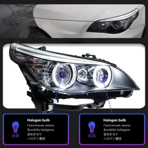 Fits BMW E60 Xenon Headlight E61 Headlight 525i 530i 535i DRL Suitable for BMW E60 Accessories 5 Series