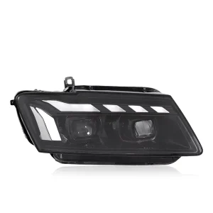 Fits for Audi Q5 08-17 Models Headlight Assembly Upgrade to RS-style LED Daytime Running Lights with Flowing Turn Signal Lens