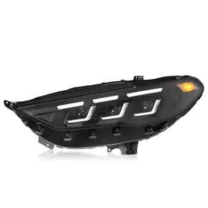 Fits for Ford Mondeo Headlight Assembly Upgraded Mustang style LED Daytime Running Lights and Flowing Turn Signals