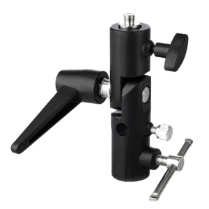 Flash Bracket Hot Shoe Umbrella Holder Light Stand Bracket Mount Adapter for Tripod Photography Photographic Photo Studio