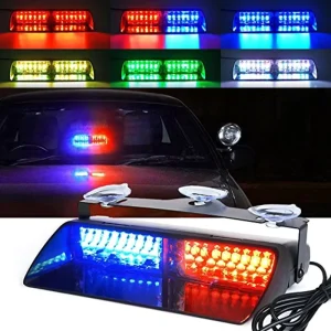Flash Lights Car LED Strobe Light Red Blue Amber White Signal Lamps Flash Dash Flashing Warning Light 12V