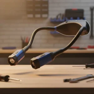 Flexible Rechargeable LED Neck Work Light Hands Free Portable Reading Lamp for Car Repair Workshop & Outdoor Camping