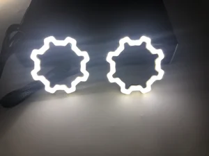 Flow Series Snowflake LED Halo Rings Chasing RGBW Angel Eyes 12V 2 Halos Kit Car Retrofit Lights