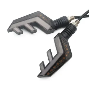 Flowing Motorcycle Turn Signal Light Chrome Motorcycle Turn Signals