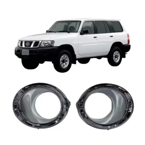 Foglight Frame for Nissan Patrol Y61 Front Fog Light Bumper Lamp Chrome Trim Cover