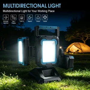 Foldable Rotatable Magnetic LED Work Light with 4400mAh Battery Portable Work Lights for Car Repair Construction Emergency Use