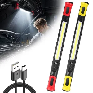 Folding Magnetic Hook COB Work LED Lamp 2400mAh Rechargeable Underhood Workshop Car Inspection Lamp USB Powered
