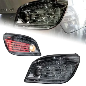 For 03 06 for 5 Series E60 Tail Light Assembly Retrofit LED Running Brake Lights Sequential Turn Signals 30W 12V