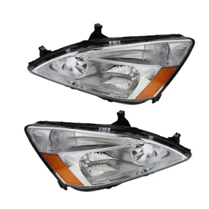 For 03 07 Honda Accord American Gauge Electroplated Headlight HA03 Model 12V 55W Semi Assembly Original Car