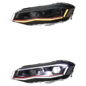 For 19 23 for POLO Headlight Assembly Modified LED Lens Daytime Running Light Streamer Turn Signal 12V New 70W 4000 Lm