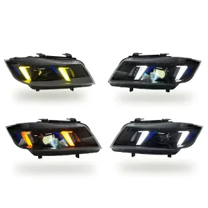 For 3 Series E90 09 12 Snake Eyes Headlight 320i 330i Plug Play Front Light Yellow or White DRL LED Headlights