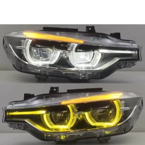 For 3 Series F30 F35 Ikon Style 6000K Yellow White LED Headlight Sequential Turn Signal Plug and Play New Front Lights