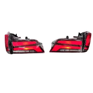 For Alphard Upgraded LED Through-Type Taillights with Red Lens ABS Material Car Accessories