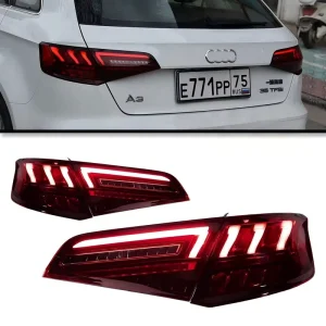 For Audi A3 Hatchback LED Tail Light Assembly Sequential Dynamic Turn Signal Rear Lamp Upgrade Modified Accessories