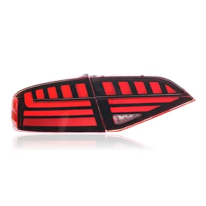 For Audi A4 B8 Smoked LED Tail Lights with Light Guide Running Light Sequential Turn Signal