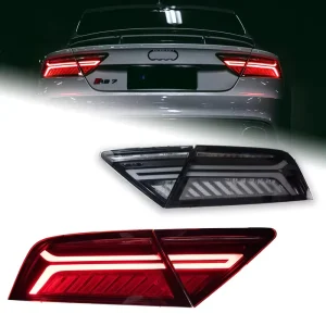 For Audi A7 Tail Light Assembly LED Sequential Turn Signal 30W Standard Fitment
