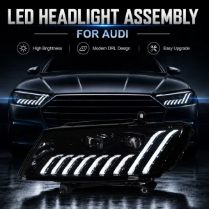 For Audi Q5 LED Headlights Assembly Full LED Daytime Running Light Dynamic Turn Signal Projector Headlamp