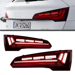 For Audi Q5 Tail Light Assembly Full LED Dynamic Sequential Turn Signal 12V 30W Rear Lamp