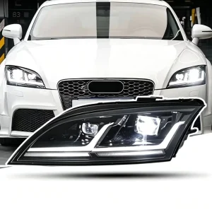 For Audi TT TTRS LED Headlight Assembly Laser Dual Projector Lens Dynamic DRL Turn Signal Modified Replacement