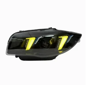 For BMW 1 Series E87 Fang Style LED Headlight Assembly Dual Color DRL Projector Lens Modified Headlamp