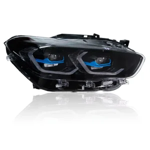 For BMW 1 Series (F20) Modified M4 LED Laser Headlight Assemblies with Two Tone Spoon Headlights in Gold