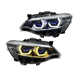 For BMW 2 Series F22 12V 55W Laser Dual-Lens Headlight Assembly Upgrade with LED Spoon-Style Daytime Running Lights
