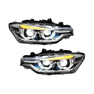 For BMW 3 Series F30 F31 F35 F80 Spoon Type LED Dual Projector Lens Plug Play Waterproof Upgrade Front Headlight