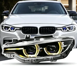 For BMW 3 Series F30 F35 13 19 LED Headlight Assembly Angel Eye DRL Projector Lens Turn Signal Modified Upgrade Plug and Play