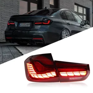 For BMW 3 Series F30 F35 F80 340i LCI Tail Lights Taillight Upgrade LED Rear Lamp Rear Back Lights Car Accessories DRL