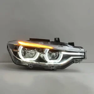 For BMW 3 Series F30 F35 Modified Upgraded Spoon-Style Angel Eye DRL Reflector-Type LED Headlight Assembly