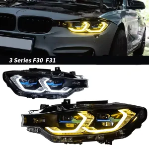 For BMW 3 Series F30 F35 modified M4G22 golden eye spoon headlight assembly laser lens headlight