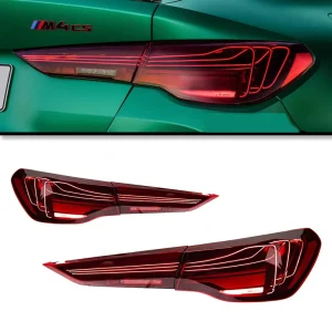 For BMW 4 Series M4 LED Tail Light Assembly with 12V LED Driving Lights Red Rear Trunk Stop Brake Dynamic Signal Light