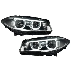 For BMW 5 Series F10 F11 F18 Facelift Upgrade Angel Eyes LED DRL Projector Front Lamp LED Headlight Assembly